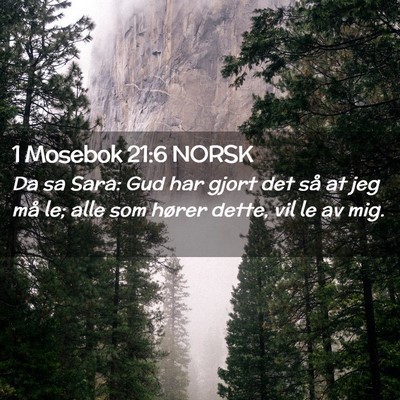 Picture 02 - 1 Mosebok 21:6 NORSK - Da sa Sara: Gud har gjort det så at jeg må le; - Bible Verse Picture