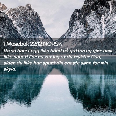 Picture 02 - 1 Mosebok 22:12 NORSK - Da sa han: Legg ikke hånd på gutten og gjør - Bible Verse Picture