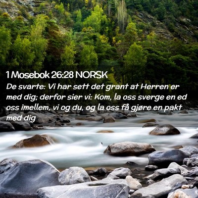 Picture 02 - 1 Mosebok 26:28 NORSK - De svarte: Vi har sett det grant at Herren er med - Bible Verse Picture