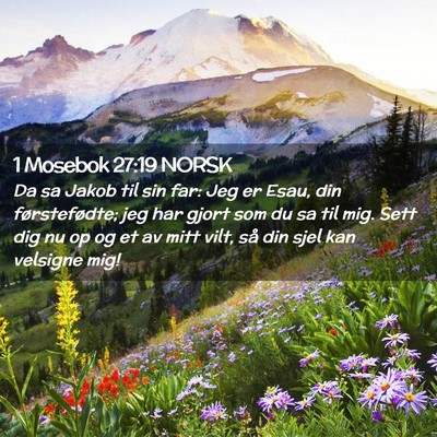 Picture 02 - 1 Mosebok 27:19 NORSK - Da sa Jakob til sin far: Jeg er Esau, din - Bible Verse Picture
