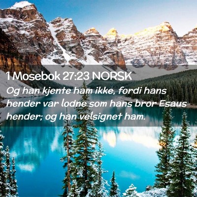 Picture 02 - 1 Mosebok 27:23 NORSK - Og han kjente ham ikke, fordi hans hender var - Bible Verse Picture