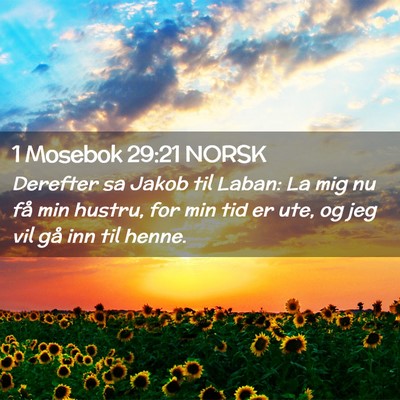 Picture 02 - 1 Mosebok 29:21 NORSK - Derefter sa Jakob til Laban: La mig nu få min - Bible Verse Picture