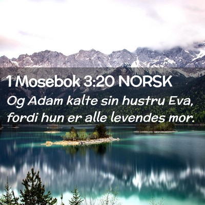 Picture 02 - 1 Mosebok 3:20 NORSK - Og Adam kalte sin hustru Eva, fordi hun er alle - Bible Verse Picture