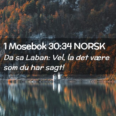 Picture 02 - 1 Mosebok 30:34 NORSK - Da sa Laban: Vel, la det være som du har - Bible Verse Picture