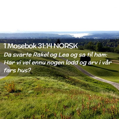 Picture 02 - 1 Mosebok 31:14 NORSK - Da svarte Rakel og Lea og sa til ham: Har vi vel - Bible Verse Picture