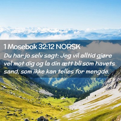 Picture 02 - 1 Mosebok 32:12 NORSK - Du har jo selv sagt: Jeg vil alltid gjøre vel - Bible Verse Picture