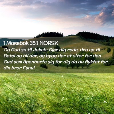 Picture 02 - 1 Mosebok 35:1 NORSK - Og Gud sa til Jakob: Gjør dig rede, dra op til - Bible Verse Picture