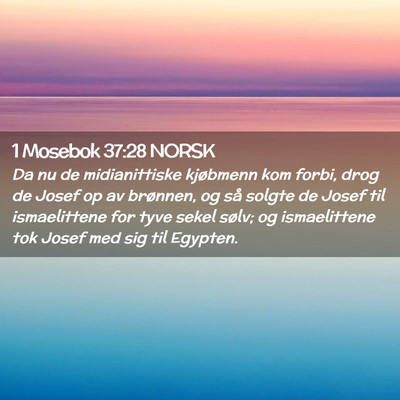Picture 02 - 1 Mosebok 37:28 NORSK - Da nu de midianittiske kjøbmenn kom forbi, drog - Bible Verse Picture
