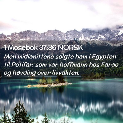 Picture 02 - 1 Mosebok 37:36 NORSK - Men midianittene solgte ham i Egypten til - Bible Verse Picture