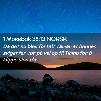 Picture 02 - 1 Mosebok 38:13 NORSK - Da det nu blev fortalt Tamar at hennes svigerfar - Bible Verse Picture