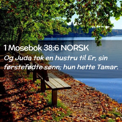Picture 02 - 1 Mosebok 38:6 NORSK - Og Juda tok en hustru til Er, sin førstefødte - Bible Verse Picture