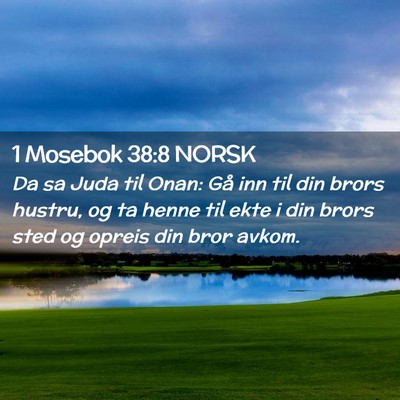 Picture 02 - 1 Mosebok 38:8 NORSK - Da sa Juda til Onan: Gå inn til din brors - Bible Verse Picture