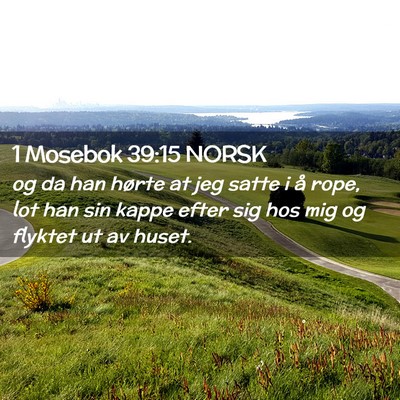 Picture 02 - 1 Mosebok 39:15 NORSK - og da han hørte at jeg satte i å rope, lot han - Bible Verse Picture