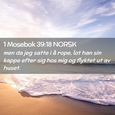 Picture 02 - 1 Mosebok 39:18 NORSK - men da jeg satte i å rope, lot han sin kappe - Bible Verse Picture