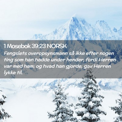 Picture 02 - 1 Mosebok 39:23 NORSK - Fengslets overopsynsmann så ikke efter nogen - Bible Verse Picture
