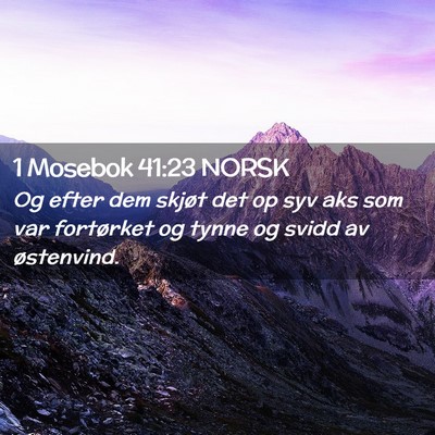 Picture 02 - 1 Mosebok 41:23 NORSK - Og efter dem skjøt det op syv aks som var - Bible Verse Picture