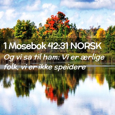 Picture 02 - 1 Mosebok 42:31 NORSK - Og vi sa til ham: Vi er ærlige folk, vi er ikke - Bible Verse Picture