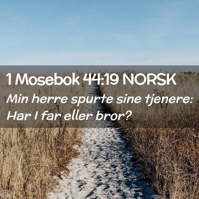Picture 02 - 1 Mosebok 44:19 NORSK - Min herre spurte sine tjenere: Har I far eller - Bible Verse Picture