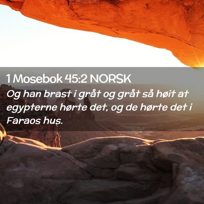 Picture 02 - 1 Mosebok 45:2 NORSK - Og han brast i gråt og gråt så høit at - Bible Verse Picture