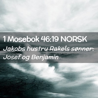 Picture 02 - 1 Mosebok 46:19 NORSK - Jakobs hustru Rakels sønner: Josef og - Bible Verse Picture