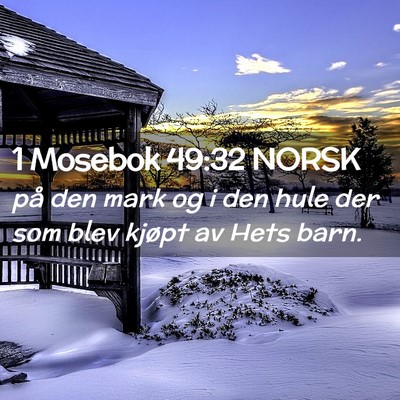 Picture 02 - 1 Mosebok 49:32 NORSK - på den mark og i den hule der som blev kjøpt av - Bible Verse Picture