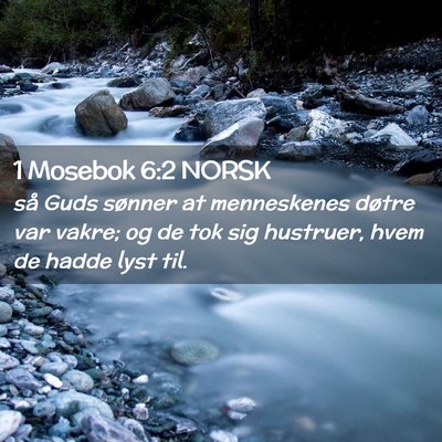Picture 02 - 1 Mosebok 6:2 NORSK - så Guds sønner at menneskenes døtre var vakre; - Bible Verse Picture
