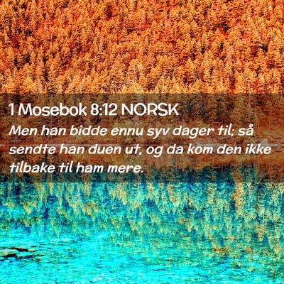Picture 02 - 1 Mosebok 8:12 NORSK - Men han bidde ennu syv dager til; så sendte han - Bible Verse Picture