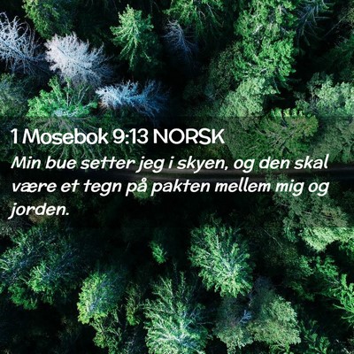 Picture 02 - 1 Mosebok 9:13 NORSK - Min bue setter jeg i skyen, og den skal være et - Bible Verse Picture