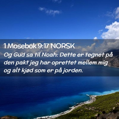 Picture 02 - 1 Mosebok 9:17 NORSK - Og Gud sa til Noah: Dette er tegnet på den pakt - Bible Verse Picture
