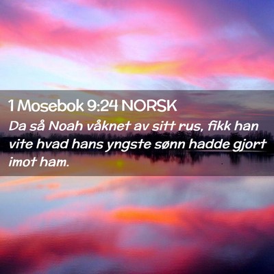 Picture 02 - 1 Mosebok 9:24 NORSK - Da så Noah våknet av sitt rus, fikk han vite - Bible Verse Picture