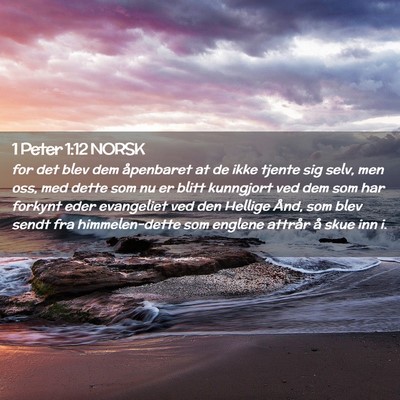 Picture 02 - 1 Peter 1:12 NORSK - for det blev dem åpenbaret at de ikke tjente sig - Bible Verse Picture
