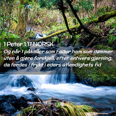 Picture 02 - 1 Peter 1:17 NORSK - Og når I påkaller som Fader ham som dømmer - Bible Verse Picture
