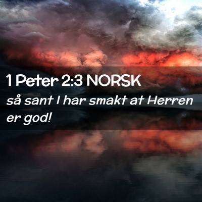 Picture 02 - 1 Peter 2:3 NORSK - så sant I har smakt at Herren er - Bible Verse Picture