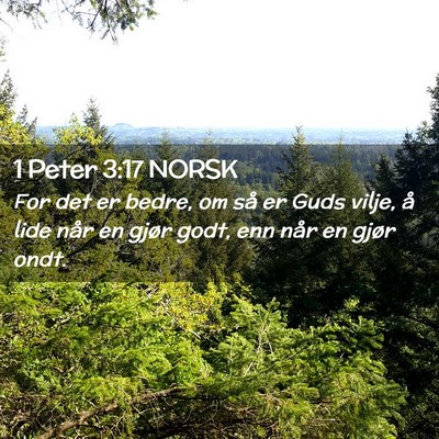 Picture 02 - 1 Peter 3:17 NORSK - For det er bedre, om så er Guds vilje, å lide - Bible Verse Picture