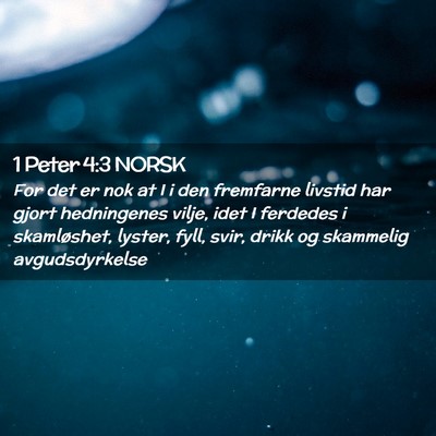 Picture 02 - 1 Peter 4:3 NORSK - For det er nok at I i den fremfarne livstid har - Bible Verse Picture