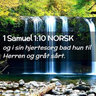 Picture 02 - 1 Samuel 1:10 NORSK - og i sin hjertesorg bad hun til Herren og gråt - Bible Verse Picture