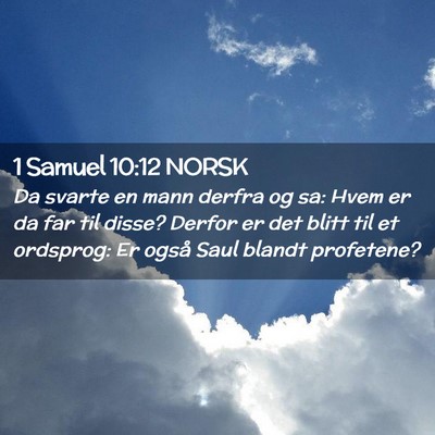 Picture 02 - 1 Samuel 10:12 NORSK - Da svarte en mann derfra og sa: Hvem er da far - Bible Verse Picture