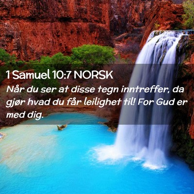 Picture 02 - 1 Samuel 10:7 NORSK - Når du ser at disse tegn inntreffer, da gjør - Bible Verse Picture