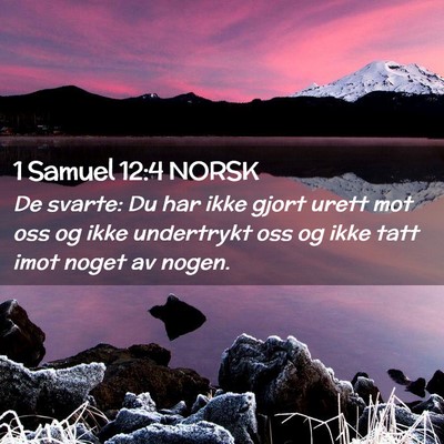 Picture 02 - 1 Samuel 12:4 NORSK - De svarte: Du har ikke gjort urett mot oss og - Bible Verse Picture