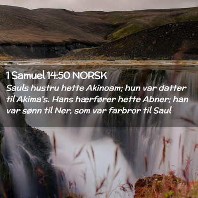 Picture 02 - 1 Samuel 14:50 NORSK - Sauls hustru hette Akinoam; hun var datter til - Bible Verse Picture