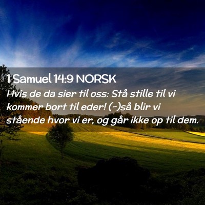 Picture 02 - 1 Samuel 14:9 NORSK - Hvis de da sier til oss: Stå stille til vi - Bible Verse Picture