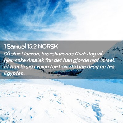 Picture 02 - 1 Samuel 15:2 NORSK - Så sier Herren, hærskarenes Gud: Jeg vil - Bible Verse Picture