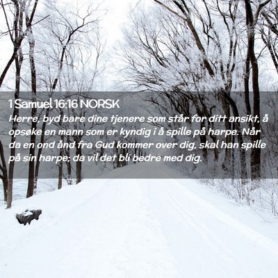 Picture 02 - 1 Samuel 16:16 NORSK - Herre, byd bare dine tjenere som står for ditt - Bible Verse Picture