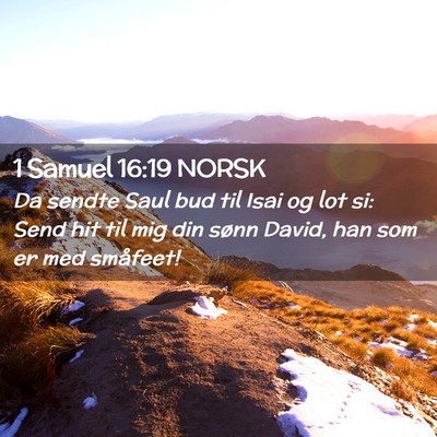 Picture 02 - 1 Samuel 16:19 NORSK - Da sendte Saul bud til Isai og lot si: Send hit - Bible Verse Picture