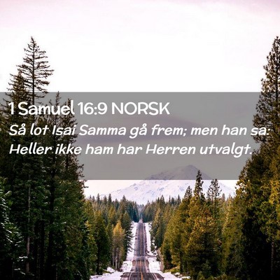 Picture 02 - 1 Samuel 16:9 NORSK - Så lot Isai Samma gå frem; men han sa: Heller - Bible Verse Picture