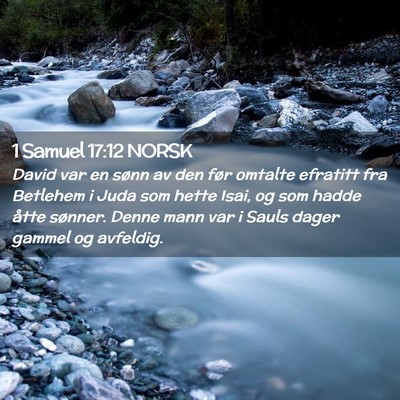 Picture 02 - 1 Samuel 17:12 NORSK - David var en sønn av den før omtalte efratitt - Bible Verse Picture