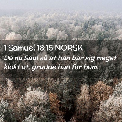 Picture 02 - 1 Samuel 18:15 NORSK - Da nu Saul så at han bar sig meget klokt at, - Bible Verse Picture