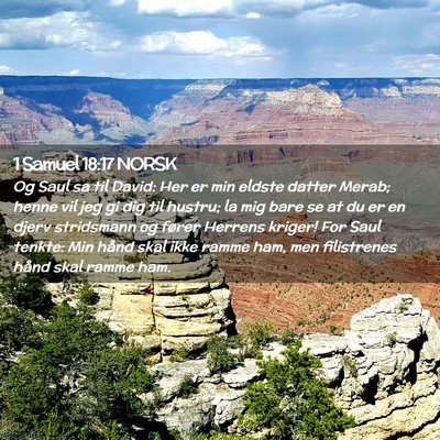 Picture 02 - 1 Samuel 18:17 NORSK - Og Saul sa til David: Her er min eldste datter - Bible Verse Picture