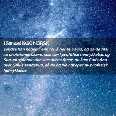 Picture 02 - 1 Samuel 19:20 NORSK - sendte han nogen menn for å hente David, og da - Bible Verse Picture