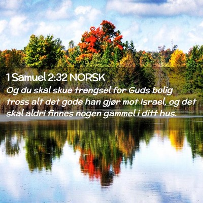 Picture 02 - 1 Samuel 2:32 NORSK - Og du skal skue trengsel for Guds bolig tross alt - Bible Verse Picture